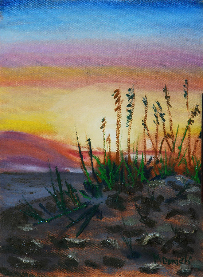  Beach at Sunrise Painting by Michael Daniels