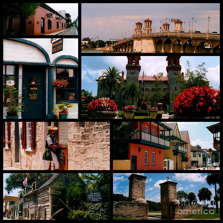 St Augustine in Florida - 1 Collage Photograph by Susanne Van Hulst