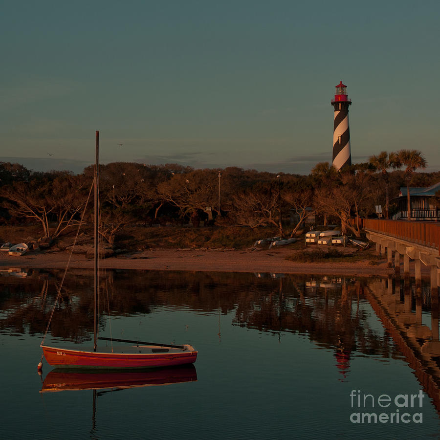 St. Augustine Lighthouse Beach Early Morning color Photograph by Kathi Shotwell