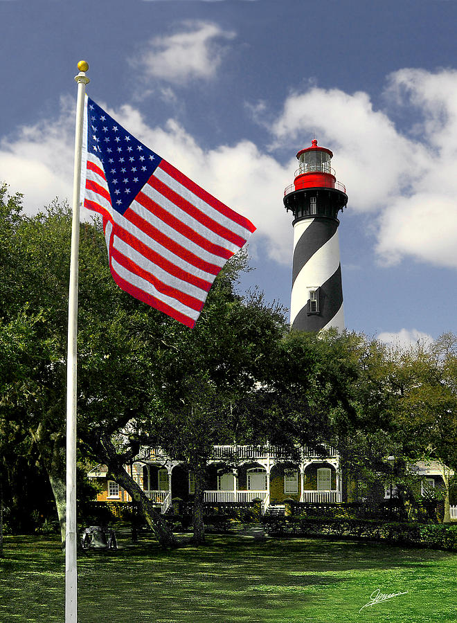 St. Augustine Lighthouse Photograph by Phil Jensen