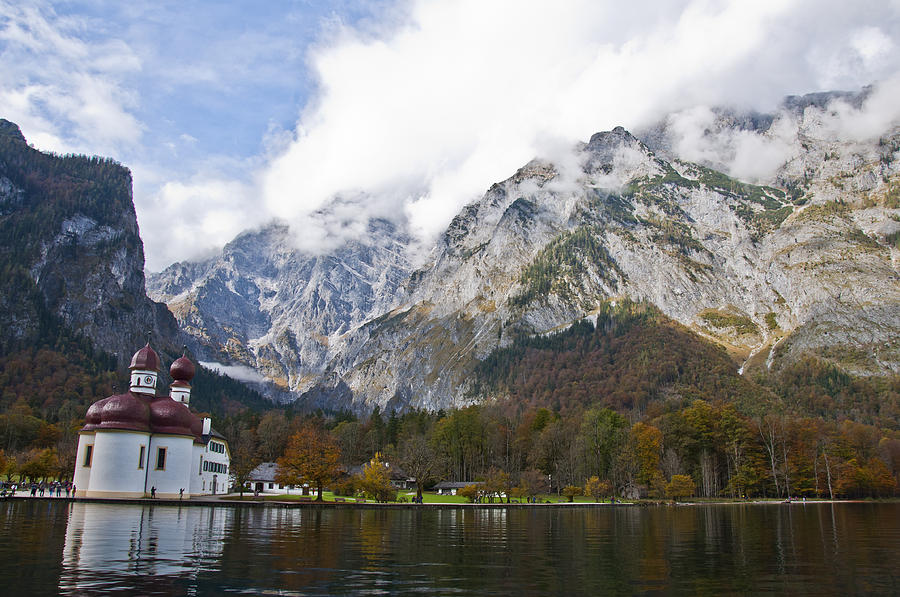 St. Bartholomew on Lake Konigssee Photograph by Russell Todd