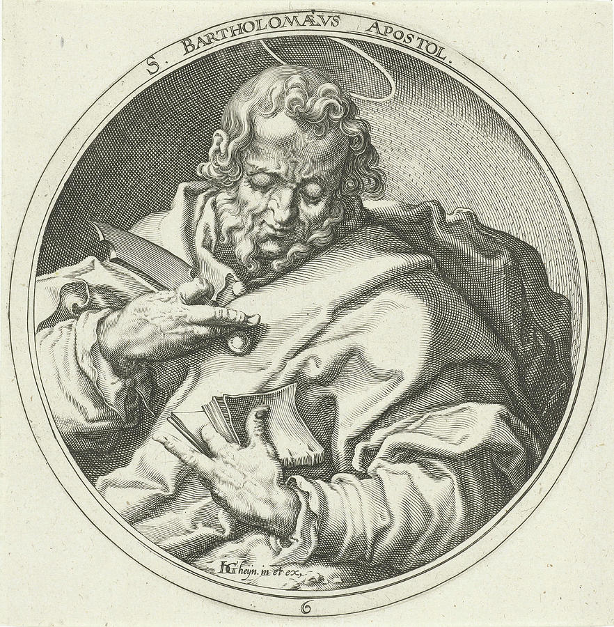 St. Bartholomew, Print Maker Zacharias Dolendo Drawing by Zacharias ...