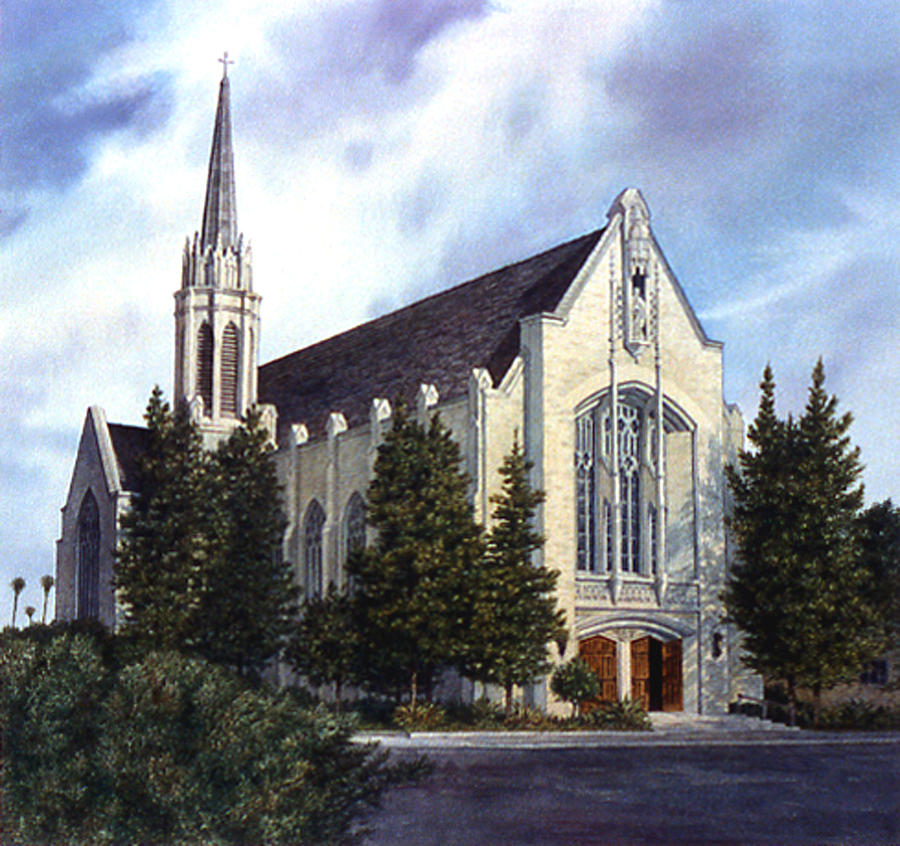 St. Brendan Church Painting by Tom Wooldridge