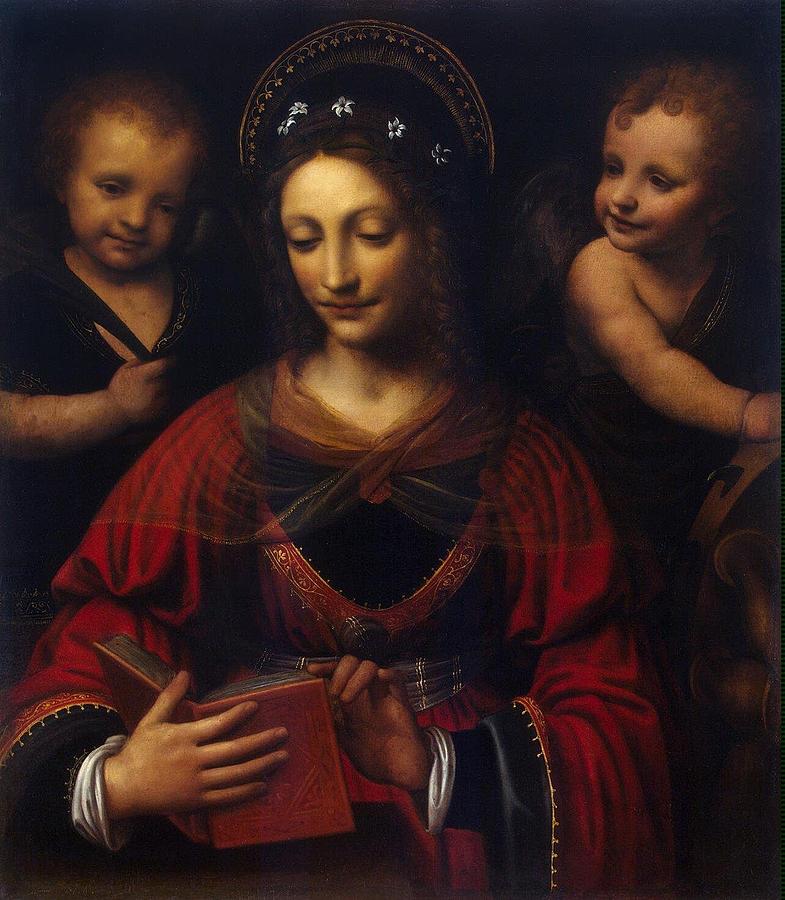 Bernardino Luini Painting - St Catherine  by Celestial Images