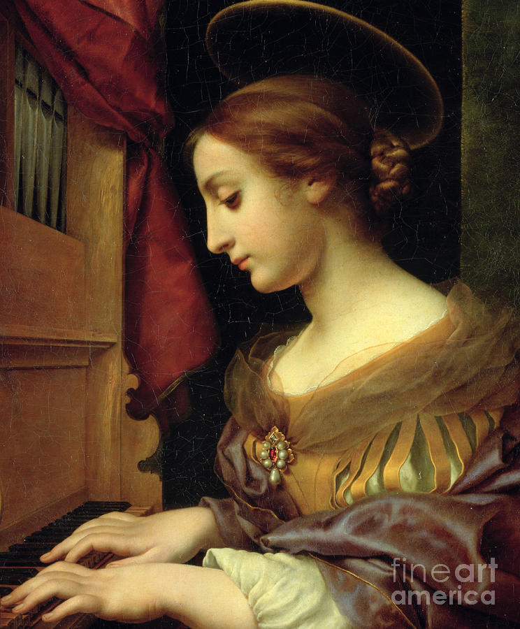St. Cecilia Painting by Carlo Dolci