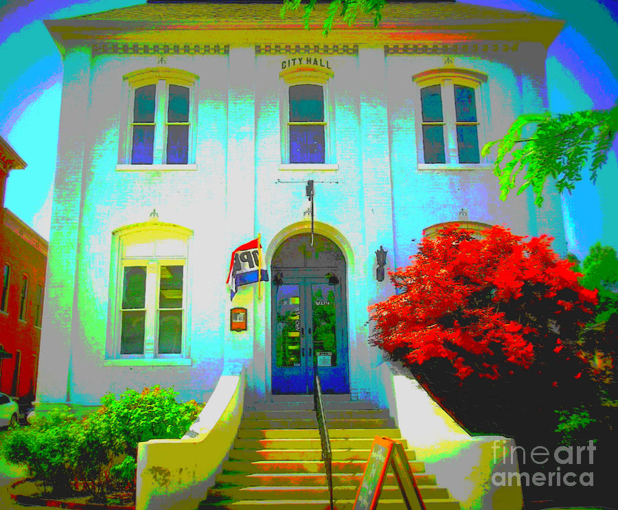 St. Charles County City Hall Painted Photograph by Kelly Awad