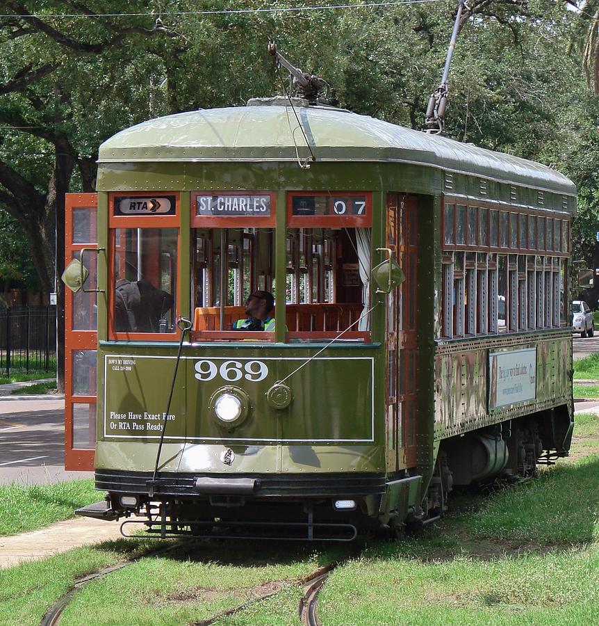Streetcar Photograph - St Charles Line by Margaret Bobb Streetcar Photograph - St Charles Line by Margaret Bobb