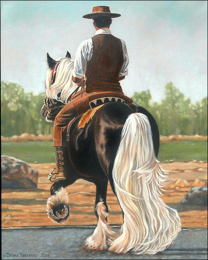 Portrait Painting - St. Clarins and the Spanish Rider by Debra Freeman