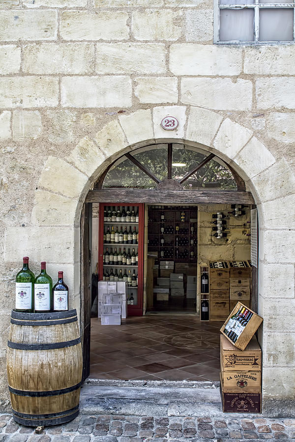 Architecture Photograph - St Emilion Wine Shop by Georgia Clare