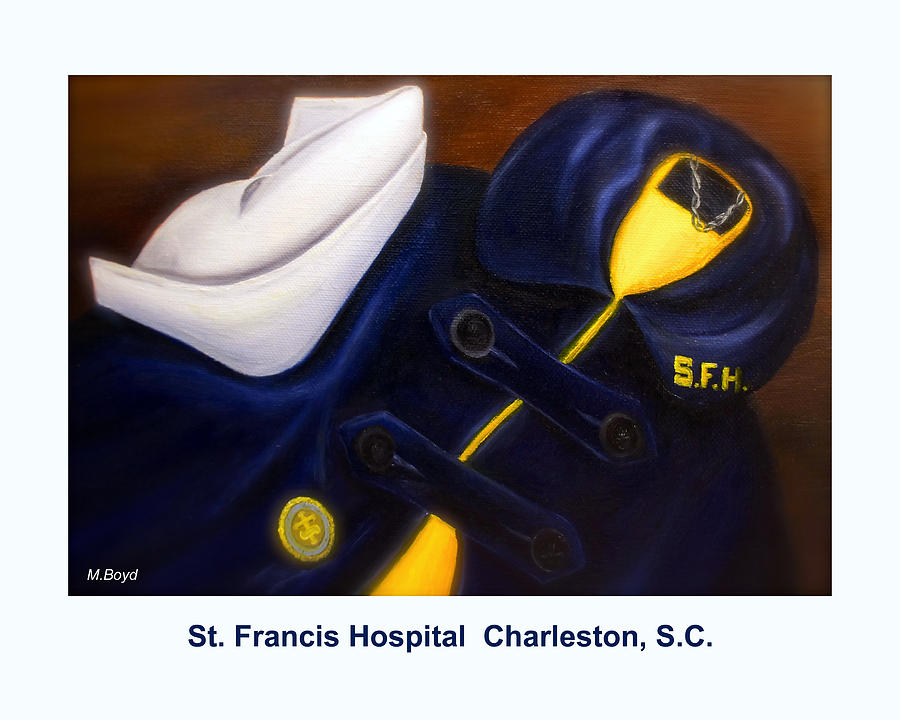 St. Francis Hospital Painting - St. Francis Hospital School of Nursing by Marlyn Boyd