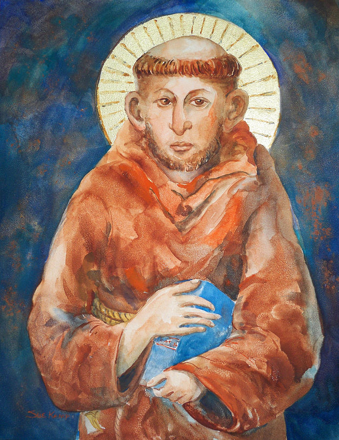 St. Francis of Assisi Painting by Sue Kemp