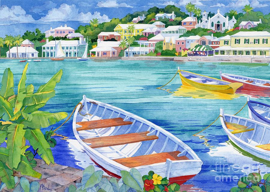 Sailboat Painting - St George Harbor by Paul Brent