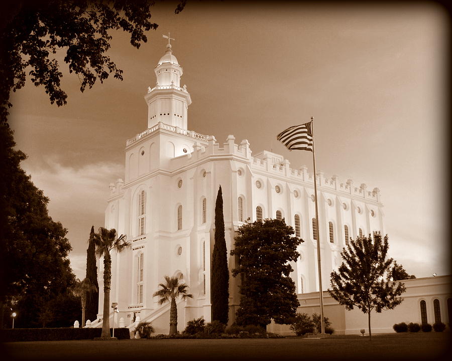 St. George Utah LDS Temple Photograph by Nathan Abbott