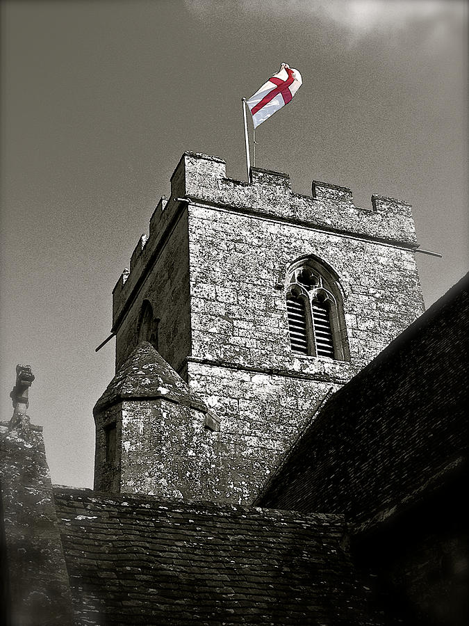 St Georges Flag on St Marys Church Photograph by John Colley