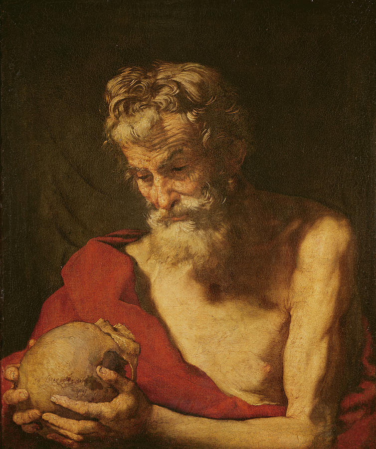 St. Jerome Oil On Canvas Photograph by Jusepe de Ribera