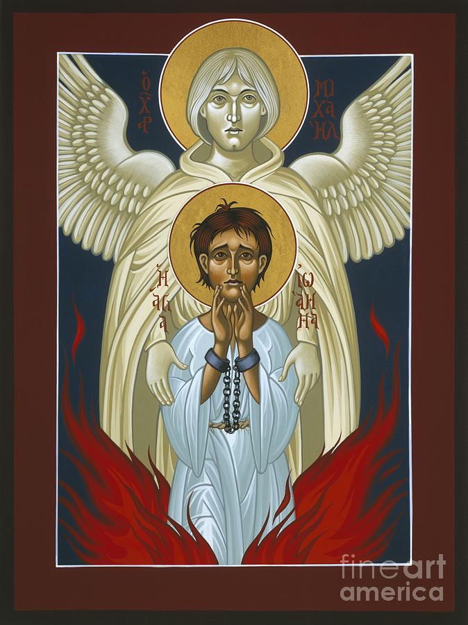 St. Joan of Arc with St. Michael the Archangel 042 Painting by William Hart McNichols