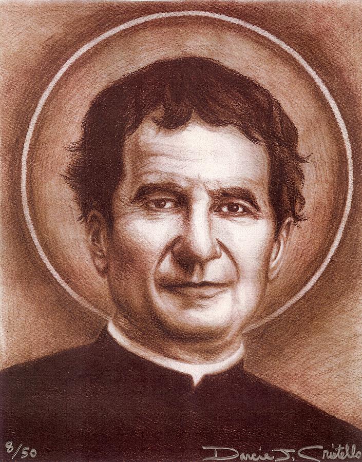 St. John Bosco Drawing by Darcie Cristello