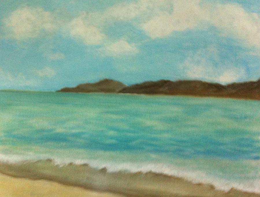 Beach Painting - St John Shoreline by Susan Hart