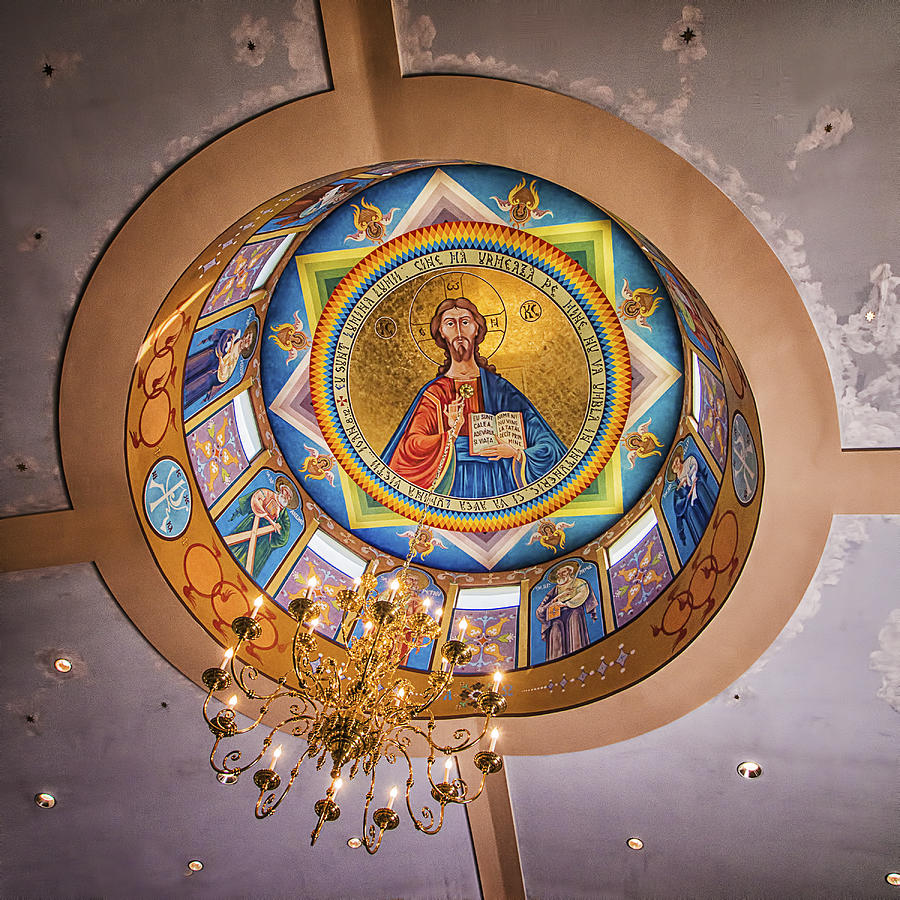 St. John the Baptist Romanian Orthodox Church Ceiling Photograph by Priscilla Burgers
