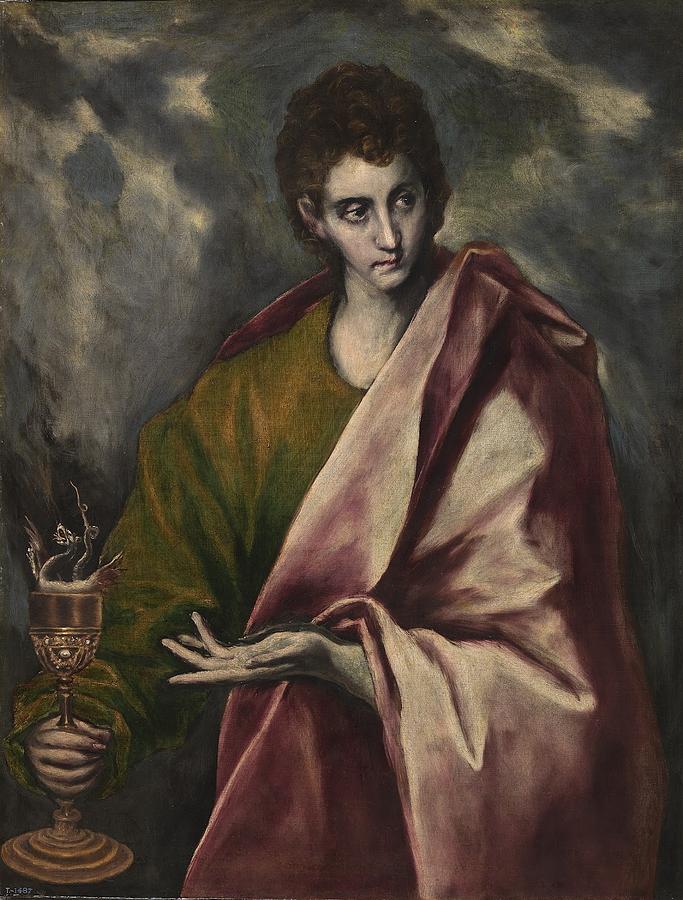 El Greco Painting - St John The Evangelist by Celestial Images