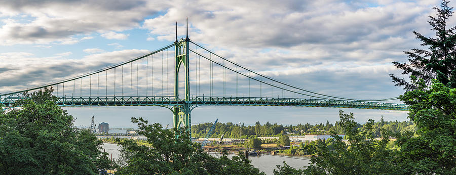 St. Johns Bridge In Portland Photograph by Deimagine