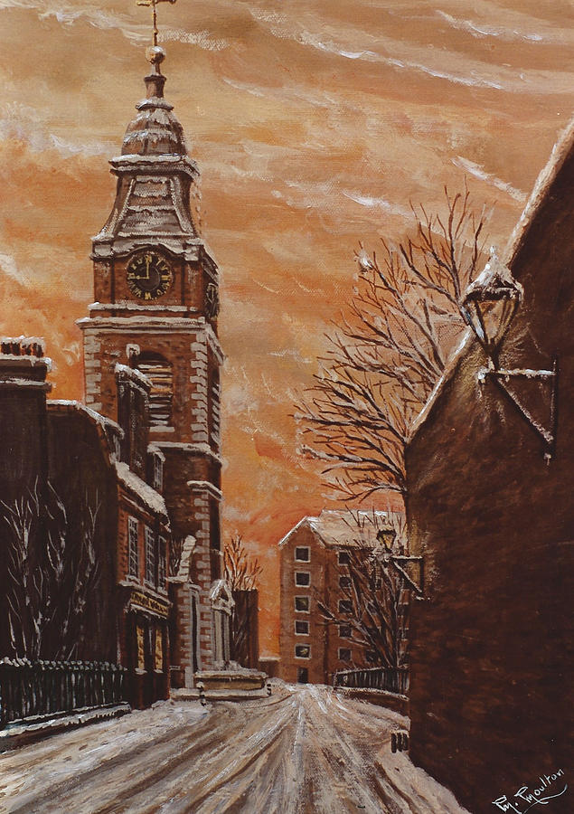 St Johns Church Wapping London Painting by Mackenzie Moulton