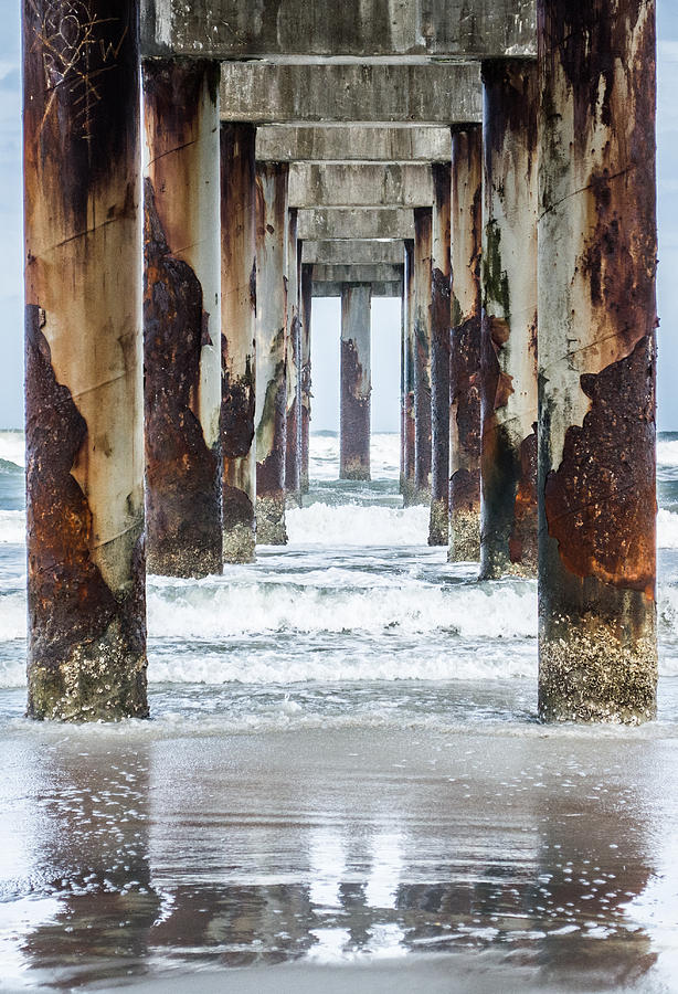 Pier Photograph - St Johns County Ocean Pier In Saint Augustine Florida  by Parker Cunningham
