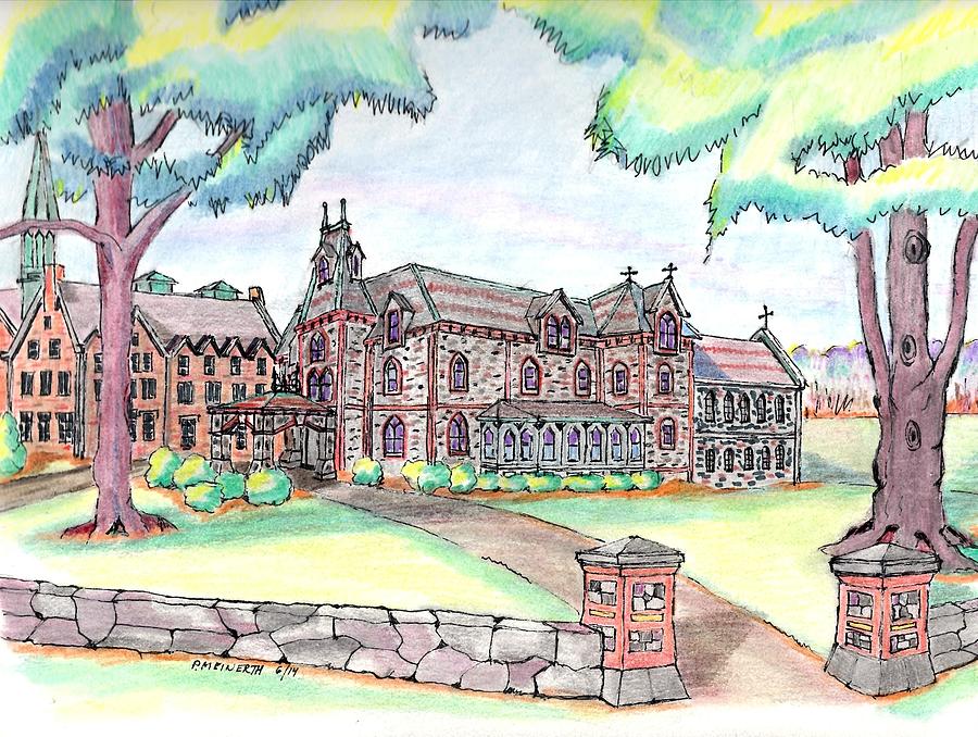 St. Johns Prep Drawing by Paul Meinerth