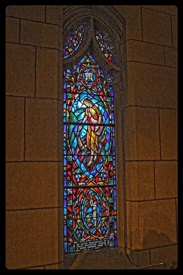 St. Johns stained glass artwork Photograph by Dan Quam