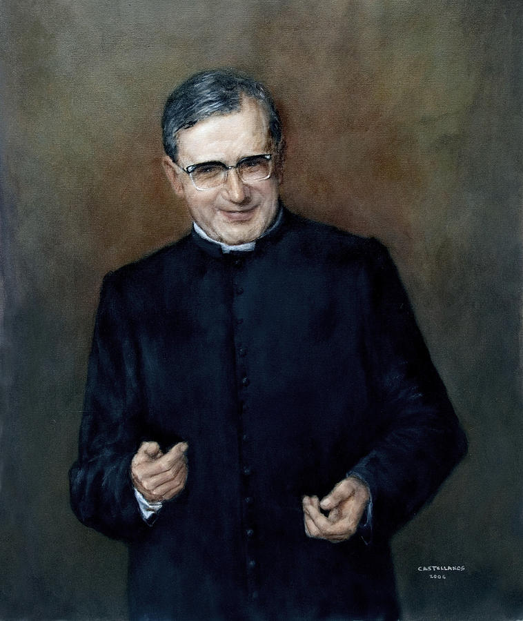 Portrait Painting - St. Josemaria Escriva by Sylvia Castellanos