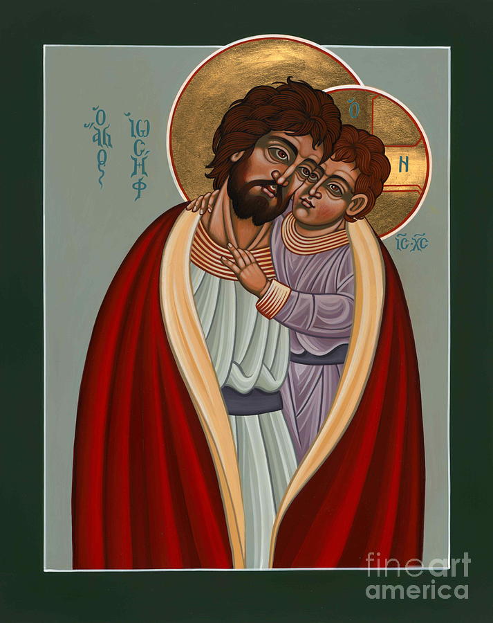 St. Joseph and the Holy Child 239 Painting by William Hart McNichols