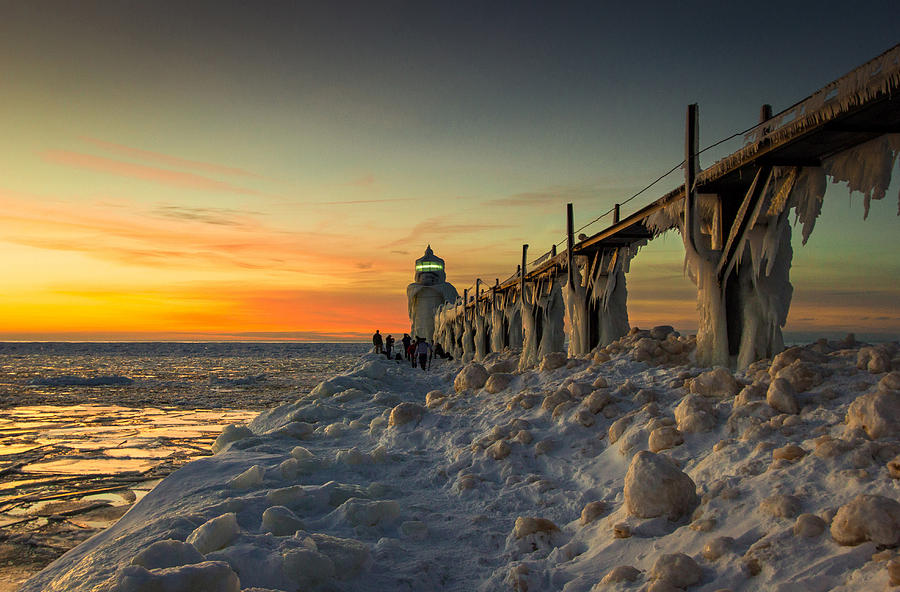 St Joseph Lighthouse at Sunset Photograph by Jackie Novak - Fine Art ...