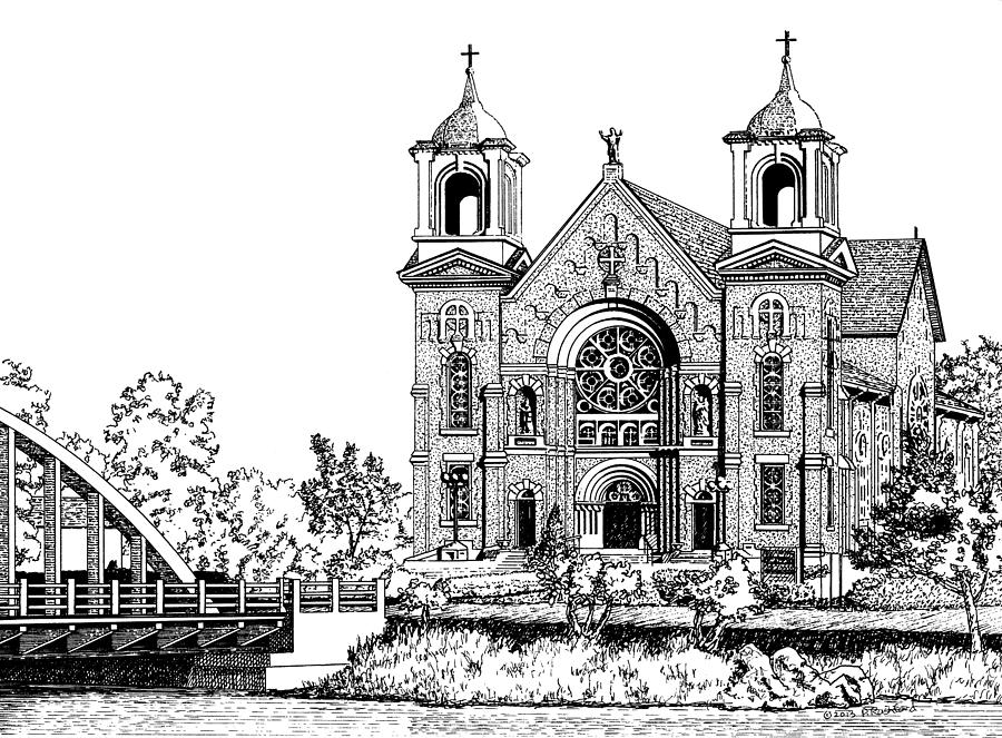St. Joseph Parish Drawing by Peter Rashford