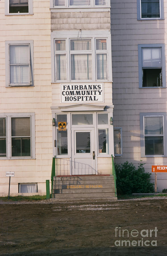 St. Josephs Photograph - St. Josephs Hospital Fairbanks Alaska The Chena River 1969 by Monterey County Historical Society