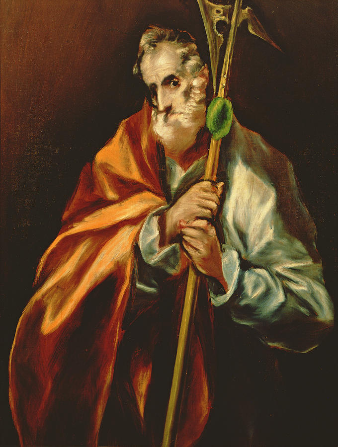 St Jude Thaddeus, 1606 Painting by El Greco