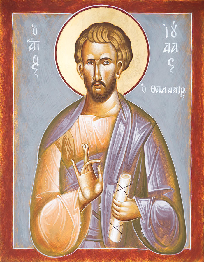 Byzantine Painting - St Jude Thaddeus by Julia Bridget Hayes