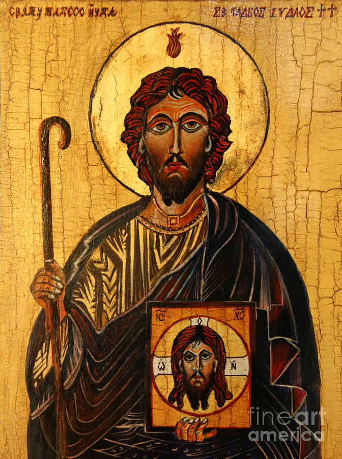 St. Jude The Apostle Painting by Ryszard Sleczka Fine Art America