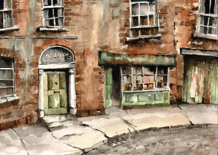St Judes Peter street Dublin Painting by Val Byrne