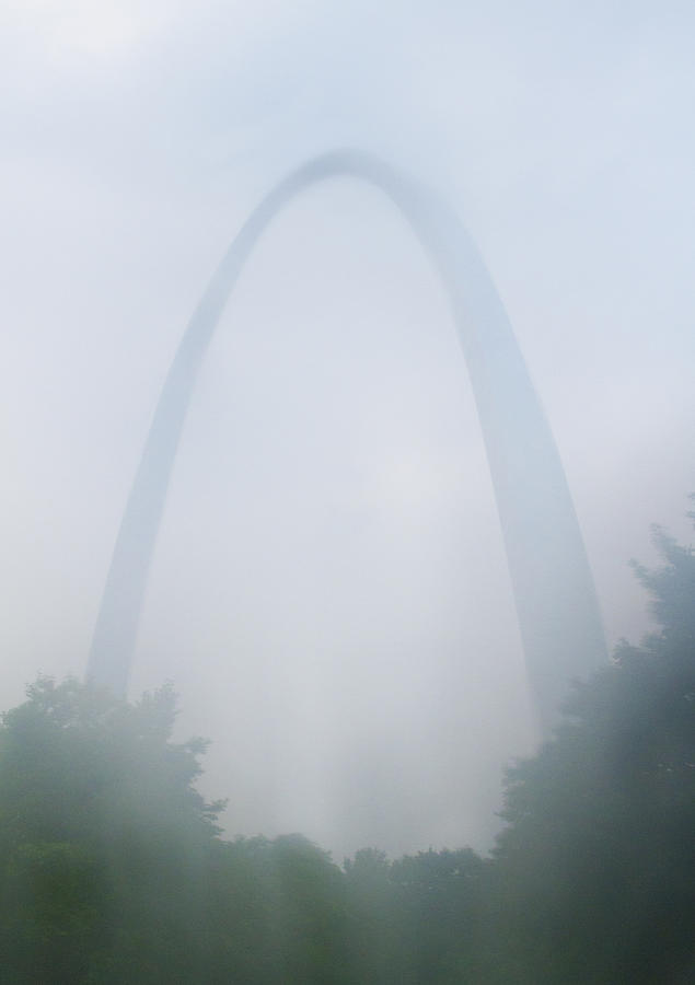St Louis Arch in the rain Photograph by Garry McMichael