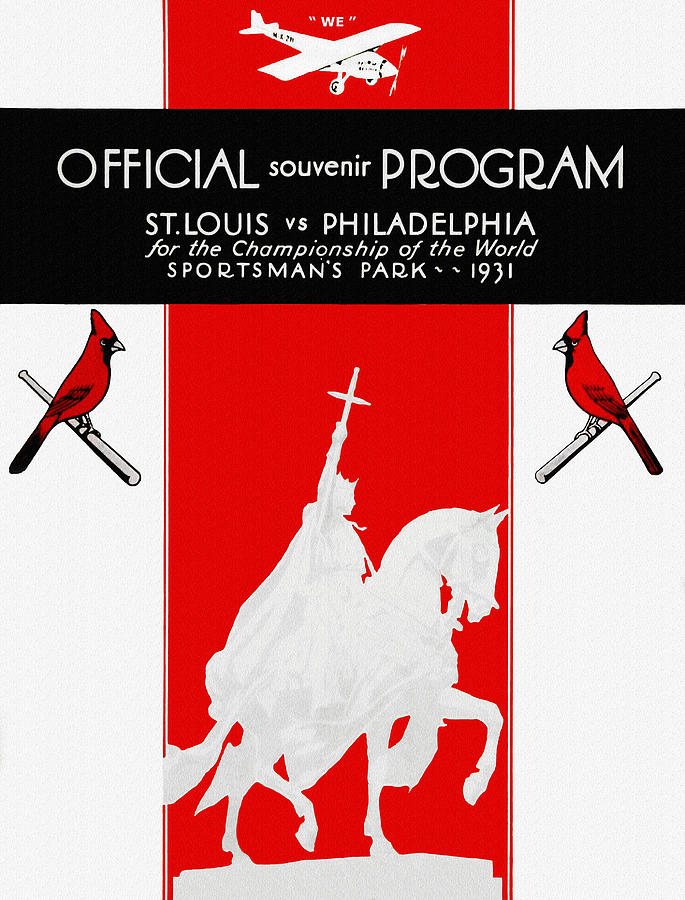 St. Louis Cardinals Painting - St. Louis Cardinals 1931 World Series Program by Big 88 Artworks