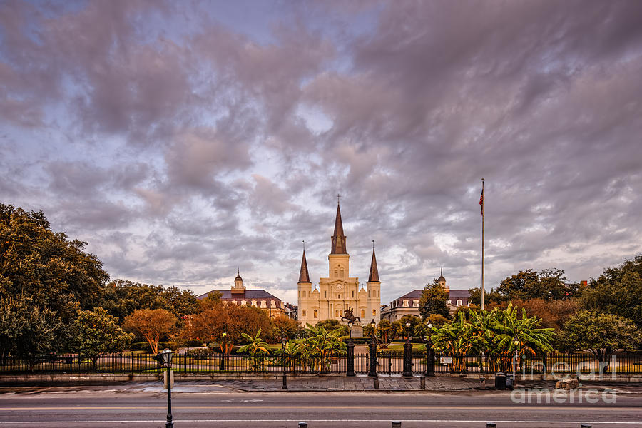 St. Louis Photograph - St. Louis Cathedral and Jackson Square - French Quarter - New Orleans Louisiana by Silvio Ligutti