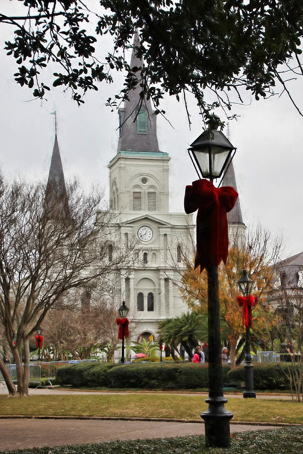 St. Louis Cathedral at Christmas Photograph by Lynn Jordan