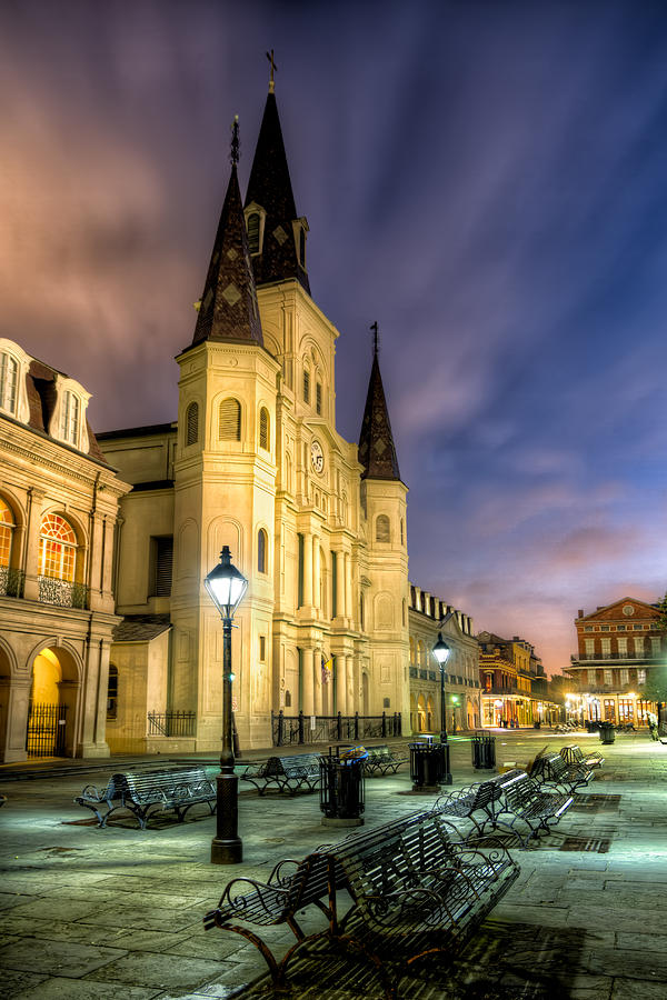 New Orleans Photograph - St. Louis Cathedral at Dawn by Tim Stanley