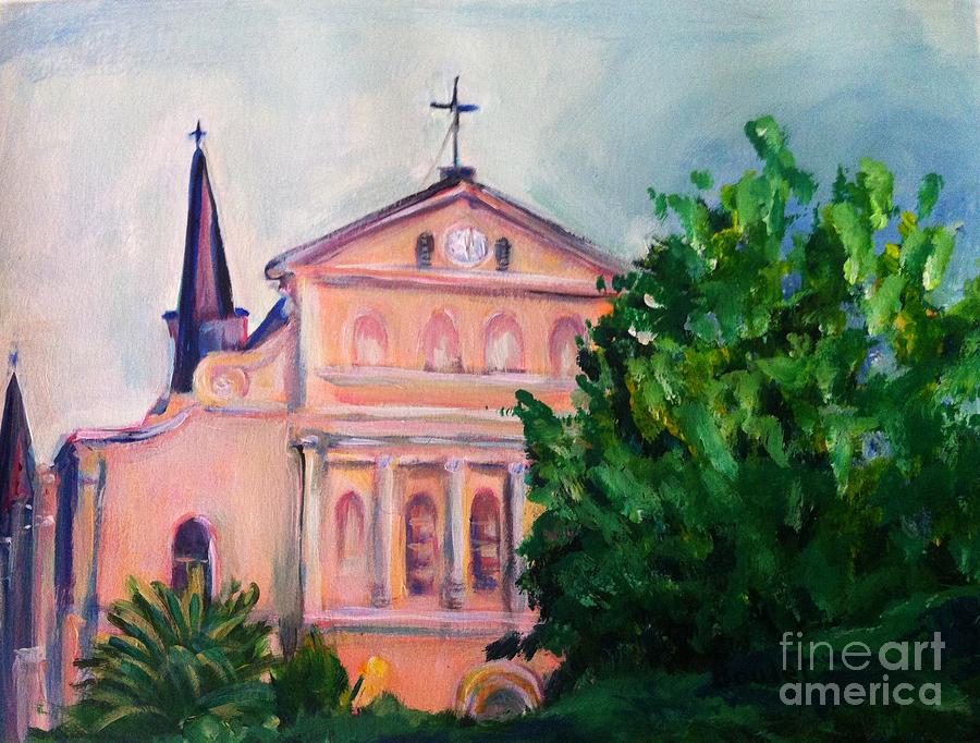 St. Louis Cathedral from Royal Street Painting by Beverly Boulet