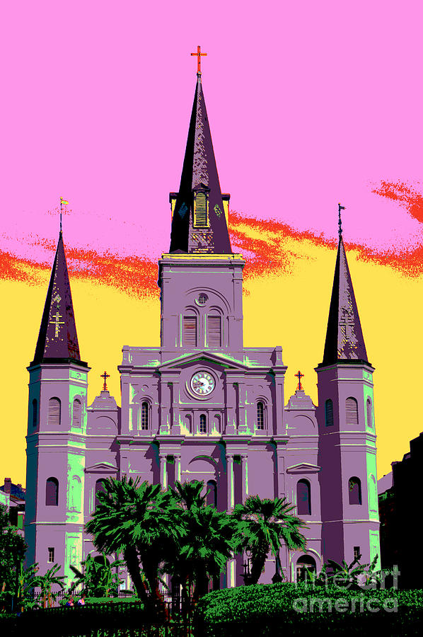 St Louis Cathedral Poster 4 Digital Art by Alys Caviness-Gober