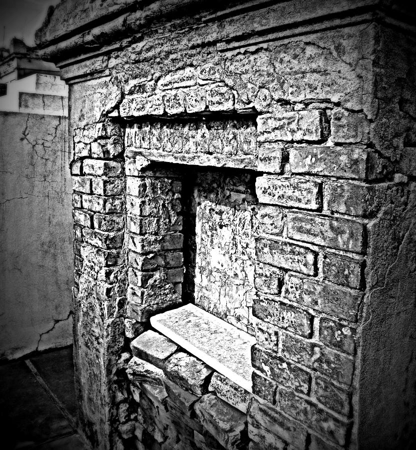 St Louis Cemetery No 1 b/w Photograph by Beth Vincent