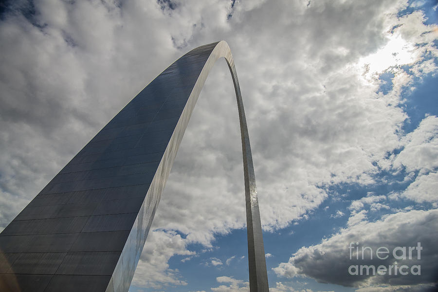 St. Louis Gateway Arch Cloudy Photograph by David Haskett II