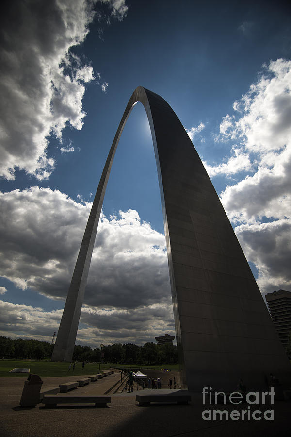 St. Louis Gateway Arch Shadow Games Photograph by David Haskett II
