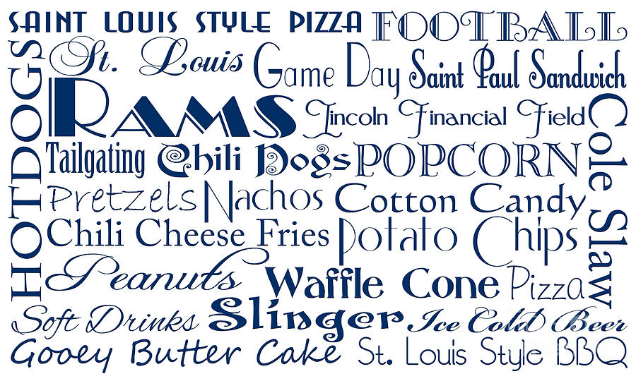 St Louis Rams Game Day Food 1 Digital Art by Andee Design