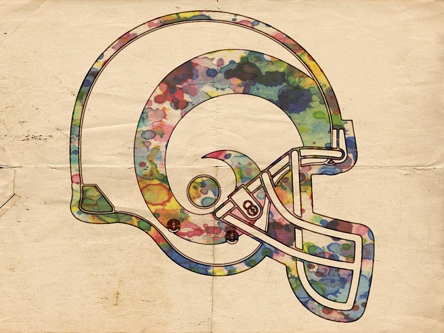 St Louis Rams Helmet Art Painting by Florian Rodarte